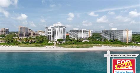 Key Biscayne and Brickell real estate sales for the .